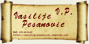 Vasilije Pešanović vizit kartica